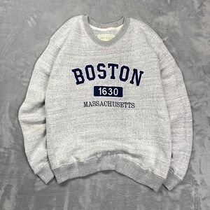 Vintage Bay State Apparel Sweatshirts Mens Medium Gray Boston 1630 Massachusetts